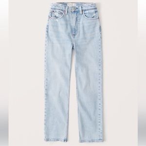 Abercrombie & Fitch Ankle Straight Ultra High-rise Jeans Size 26 S Light Wash